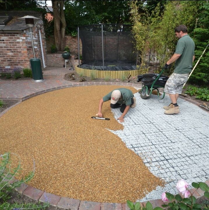 石のカーペットを敷く手順